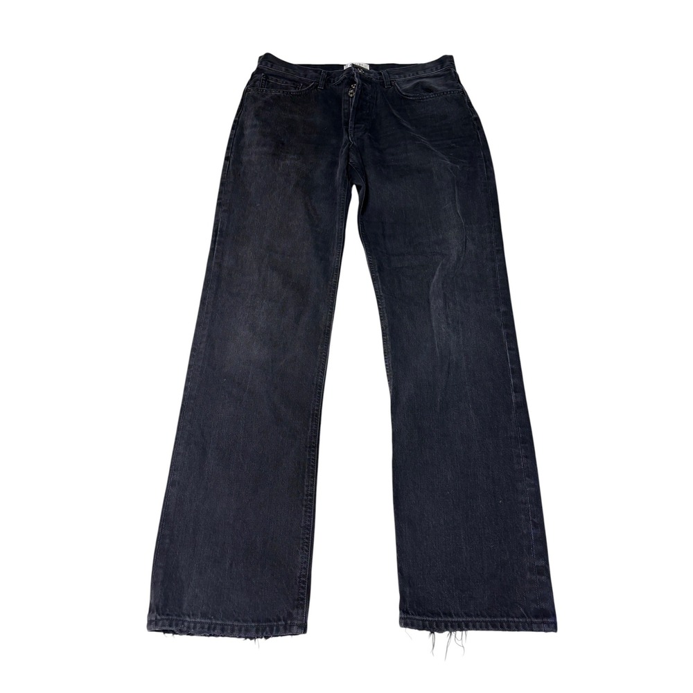 AGOLDE AGOLDE Lana Mid Rise Straight Jeans Washed Black Womens‎ Size 33X30
